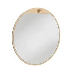 Tillbakablick round mirror, Birch