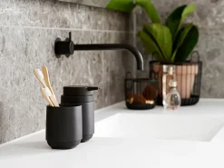Time soap dispenser 13 cm, Black
