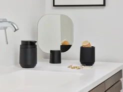 Time table mirror 26.5 cm, Black