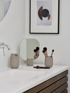 Time table mirror 26.5 cm, Concrete