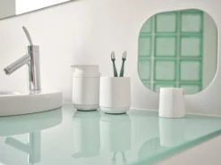 Time table mirror 26.5 cm, White