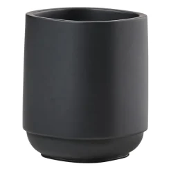 Time toothbrush mug 9.8 cm, Black