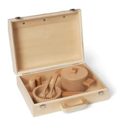 Toro Suitcase Kitchen cooking set for children, Natural