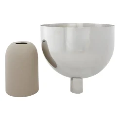 Torus flower pot Ø22 cm, Silver-taupe