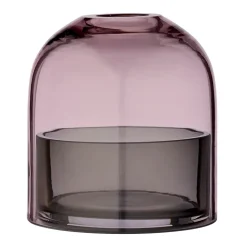 Tota candleholder, pink-black