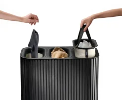 Tota Trio Luxe laundry basket 90 L, Black