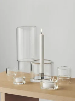 Tou candleholder 70 mm, Clear