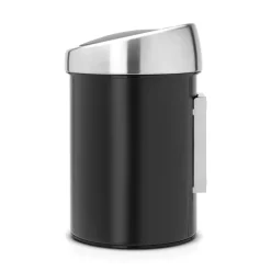 Touch Bin (for wall) plastic inner bucket 3 L, Black