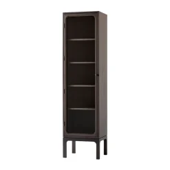 Trace SC87 display cabinet 50x192x40 cm, Dark stained oak