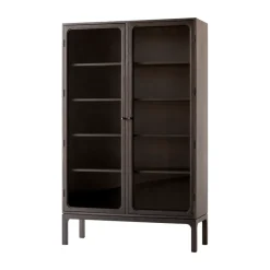 Trace SC88 display cabinet 120x192x40 cm, Dark stained oak