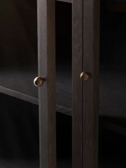 Trace SC88 display cabinet 120x192x40 cm, Dark stained oak