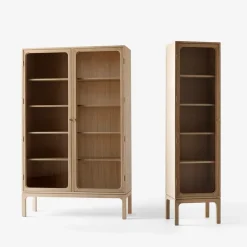 Trace SC88 display cabinet 120x192x40 cm, Natural oak