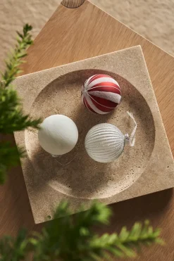 Tradition baubles 6-pack, Red/white