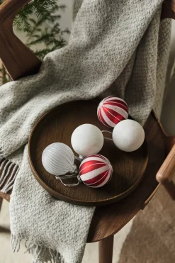 Tradition baubles 6-pack, Red/white