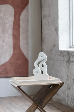 Travertine decoration tray 30x40 cm, Linen