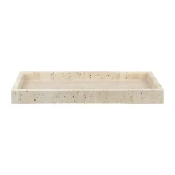 Travertine decorative tray 16x31 cm, Linen