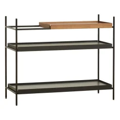 Tray shelf low walnut, 81x100 cm, Style 3