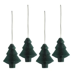 Tree baubles 4-pack, Forest Green