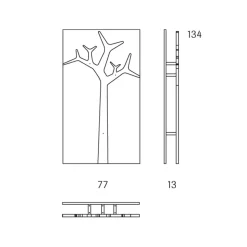 Tree junior Rock wall hanger, Oak clear lacquer
