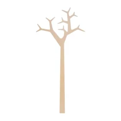 Tree wall wall-mounted coat rack Special Edition 194 cm, White pigmented pine