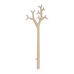 Tree wall wall-mounted coat rack Special Edition 194 cm, White pigmented pine