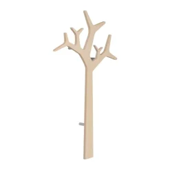 Tree wall wall-mounted coat hanger Special Edition 134 cm, White pigmented pine