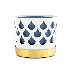 Trio flower pot drop medium Ø18 cm, white