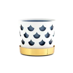 Trio flower pot drop small Ø12 cm, white