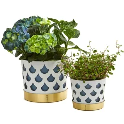Trio flower pot drop small Ø12 cm, white