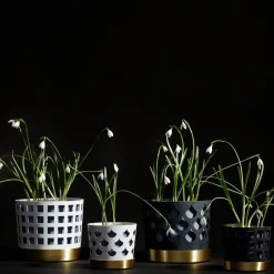 Trio flower pot drop small Ø12 cm, white
