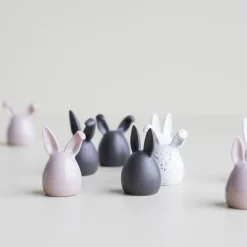 Triplets easter rabbit 3-pack, white dot
