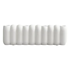 Tube candle holder Bone white, 11x35 cm