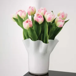 Tulip vase 20 cm, white