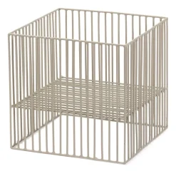 Turn basket square 22x22 cm, Grey