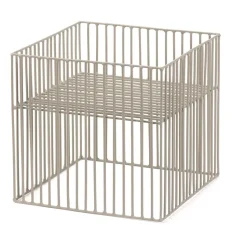 Turn basket square 22x22 cm, Grey
