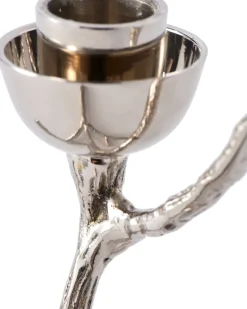Twiggy candlestick S 14 cm, Silver