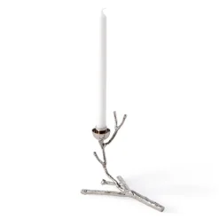 Twiggy candlestick S 14 cm, Silver