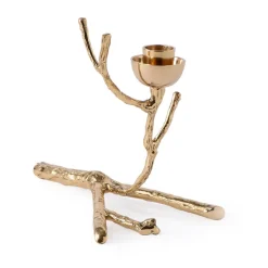 Twiggy candlestick S 14 cm, Gold
