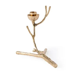 Twiggy candlestick S 14 cm, Gold