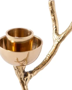 Twiggy candlestick S 14 cm, Gold