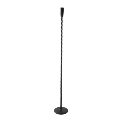 Twist floor candle holder 80 cm, Black