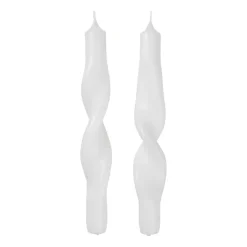 Twist twisted candles twisted candle 23 cm 2-pack, Pure white