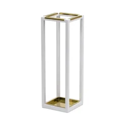 Umbrella stand 2, White/brass
