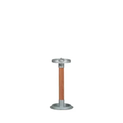 Umbrella stand, Oak, silver lacquer iron