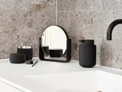 Ume table mirror with 5x magnification 19x19.5 cm, Black