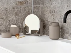 Ume table mirror with 5x magnification 19x19.5 cm, Taupe