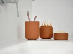 Ume toothbrush cup, Terracotta