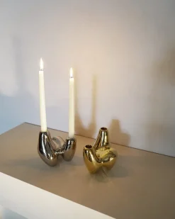 Unity candlestick, Brass