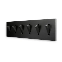Utilitile wall hanger clothes hanger, Lacquered oak-black-large