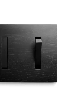 Utilitile wall hanger clothes hanger, Lacquered oak-black-large